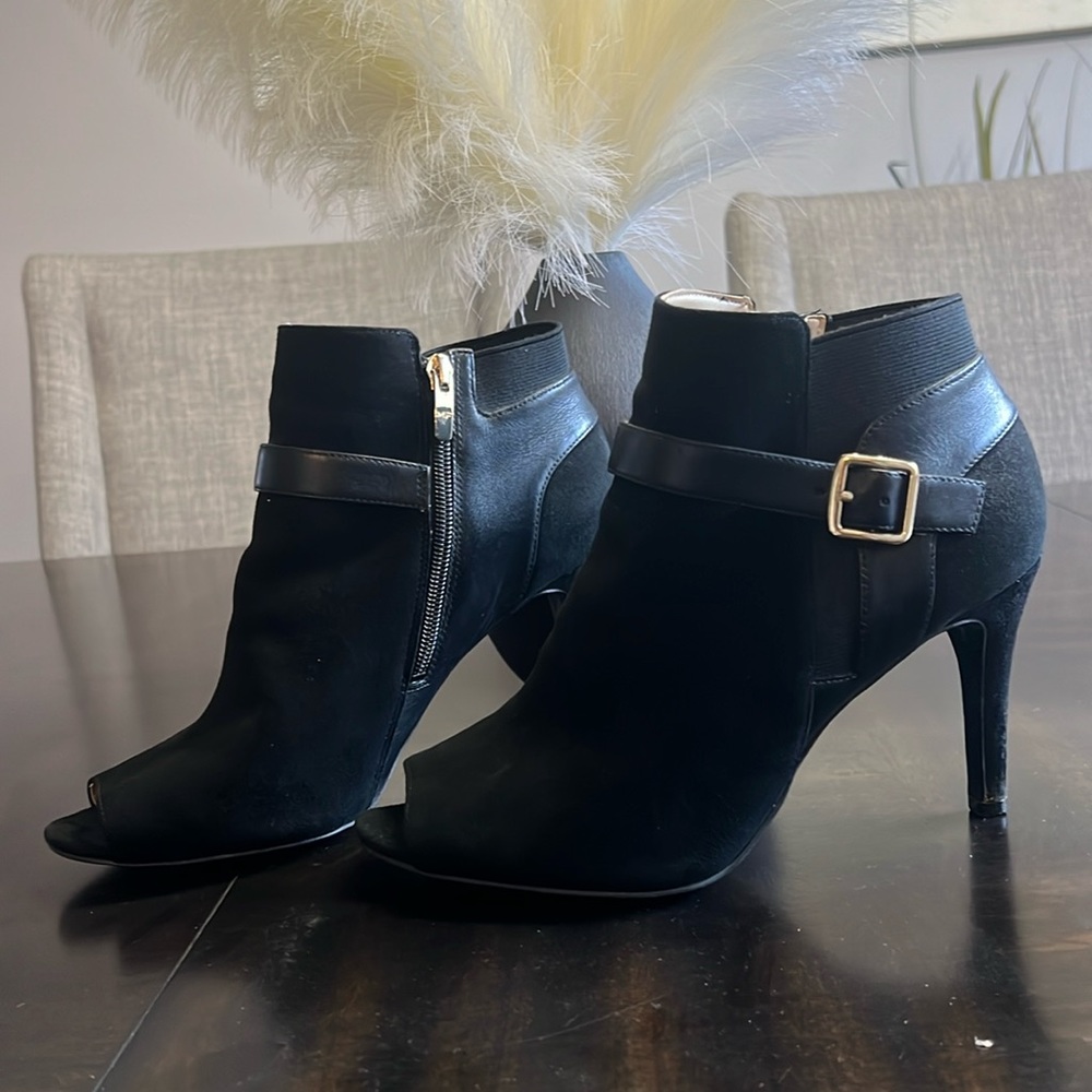 Marc Fisher opened toed bootie heels